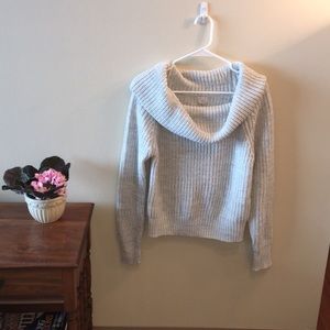 Women’s Cowl Neck Grey Sweater